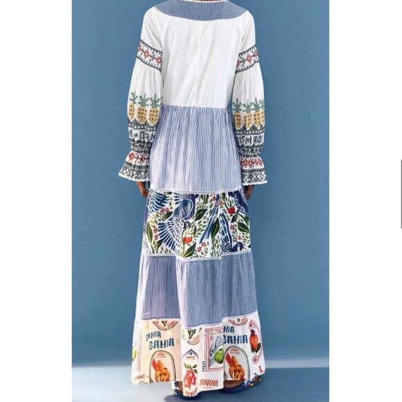 Farm Rio Pineapple Beach Maxi Dress Tropical Summer Maximalist - Picture 8 of 16